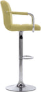 vidaXL - Barstoelen - 2 - st - stof - groen