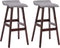 vidaXL - Barstoelen - 2 - st - stof - lichtgrijs