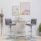 vidaXL - Barstoelen - 2 - st - stof - lichtgrijs