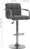 vidaXL - Barstoelen - 2 - st - stof - lichtgrijs