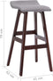 vidaXL - Barstoelen - 2 - st - stof - lichtgrijs
