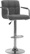 vidaXL - Barstoelen - 2 - st - stof - lichtgrijs