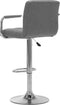 vidaXL - Barstoelen - 2 - st - stof - lichtgrijs
