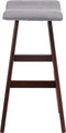 vidaXL - Barstoelen - 2 - st - stof - lichtgrijs