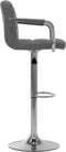 vidaXL - Barstoelen - 2 - st - stof - lichtgrijs