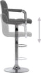 vidaXL - Barstoelen - 2 - st - stof - lichtgrijs