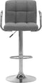 vidaXL - Barstoelen - 2 - st - stof - lichtgrijs