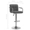 vidaXL - Barstoelen - 2 - st - stof - lichtgrijs
