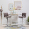 vidaXL - Barstoelen - 2 - st - stof - taupe
