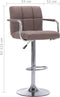 vidaXL - Barstoelen - 2 - st - stof - taupe