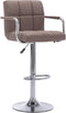 vidaXL - Barstoelen - 2 - st - stof - taupe