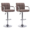 vidaXL - Barstoelen - 2 - st - stof - taupe