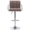 vidaXL - Barstoelen - 2 - st - stof - taupe