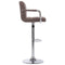 vidaXL - Barstoelen - 2 - st - stof - taupe