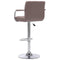 vidaXL - Barstoelen - 2 - st - stof - taupe