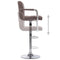 vidaXL - Barstoelen - 2 - st - stof - taupe