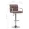 vidaXL - Barstoelen - 2 - st - stof - taupe