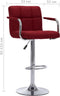 vidaXL - Barstoelen - 2 - st - stof - wijnrood