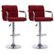 vidaXL - Barstoelen - 2 - st - stof - wijnrood