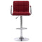 vidaXL - Barstoelen - 2 - st - stof - wijnrood