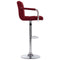 vidaXL - Barstoelen - 2 - st - stof - wijnrood