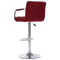 vidaXL - Barstoelen - 2 - st - stof - wijnrood