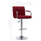 vidaXL - Barstoelen - 2 - st - stof - wijnrood