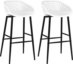vidaXL - Barstoelen - 2 - st - wit
