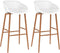 vidaXL - Barstoelen - 2 - st - wit