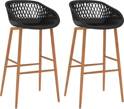 vidaXL - Barstoelen - 2 - st - zwart