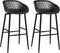 vidaXL - Barstoelen - 2 - st - zwart