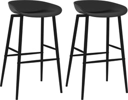 vidaXL - Barstoelen - 2 - st - zwart
