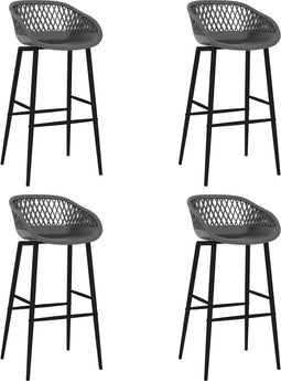 vidaXL - Barstoelen - 4 - st - grijs