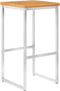 vidaXL - Barstoelen - 4 - st - massief - acaciahout - en - roestvrij - staal