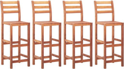 vidaXL - Barstoelen - 4 - st - massief - acaciahout