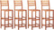 vidaXL - Barstoelen - 4 - st - massief - acaciahout