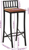 vidaXL - Barstoelen - 4 - st - massief - acaciahout