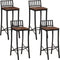 vidaXL - Barstoelen - 4 - st - massief - gerecycled - hout