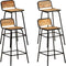 vidaXL - Barstoelen - 4 - st - massief - mangohout