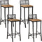 vidaXL - Barstoelen - 4 - st - massief - ruw - mangohout