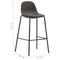 vidaXL - Barstoelen - 4 - st - stof - donkergrijs