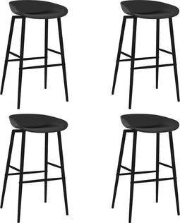 vidaXL - Barstoelen - 4 - st - zwart