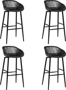 vidaXL - Barstoelen - 4 - st - zwart