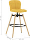 vidaXL - Barstoelen - draaibaar - 2 - st - stof - geel