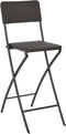 vidaXL - Barstoelen - inklapbaar - 2 - st - rattan - look - HDPE - en - staal - bruin