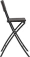 vidaXL - Barstoelen - inklapbaar - 2 - st - rattan - look - HDPE - en - staal - bruin