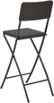 vidaXL - Barstoelen - inklapbaar - 2 - st - rattan - look - HDPE - en - staal - bruin