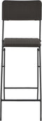 vidaXL - Barstoelen - inklapbaar - 2 - st - rattan - look - HDPE - en - staal - bruin