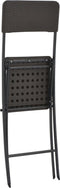 vidaXL - Barstoelen - inklapbaar - 2 - st - rattan - look - HDPE - en - staal - bruin