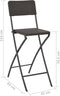 vidaXL - Barstoelen - inklapbaar - 2 - st - rattan - look - HDPE - en - staal - bruin